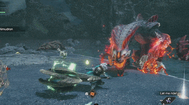 MH Rise Sunbreak (Magma Almudron) - Tail Attacks Spawn Lava Streams