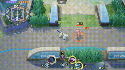 Pokemon UNITE - Critical Hits Absol Attacking Audino
