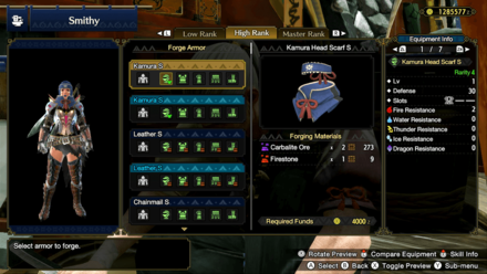 MH Rank Sunbreak - High Rank Armor List