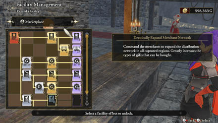 Fire Emblem Warriors Three Hopes - Upgrade the Marketplace to increase variety of gifts