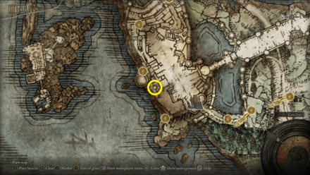 Gold Pickled Fowl Foot Stormveil Castle Map Location.png
