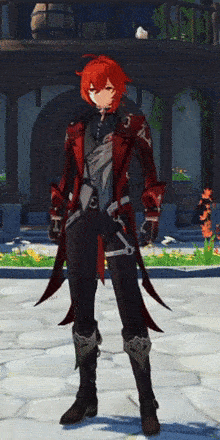 Genshin - Red Dead of Night - Diluc Skin Idle Animation 2