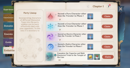 Genshin - Adventurer Handbook - Embattle