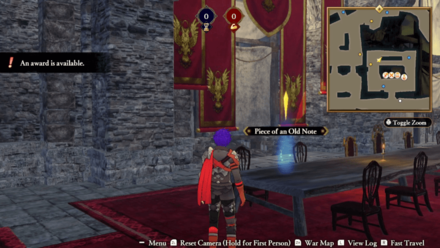 Fire Emblem Warriors Three Hopes - Piece of an Old Note