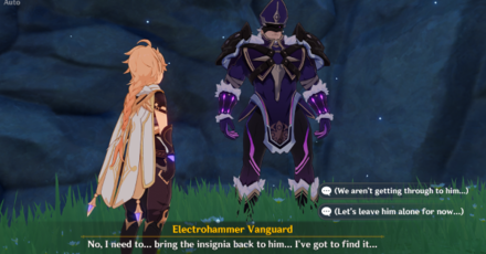 Genshin - Electrohammer Vanguard Mentioning the Old Insignia