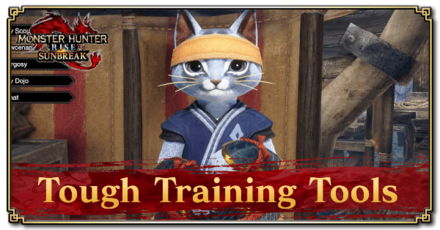 Monster Hunter Rise (MH Rise): Sunbreak - Tough Training Tools Request Banner