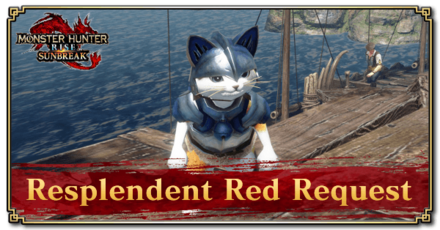 Monster Hunter Rise (MH Rise): Sunbreak - Resplendent Red Request Request Banner