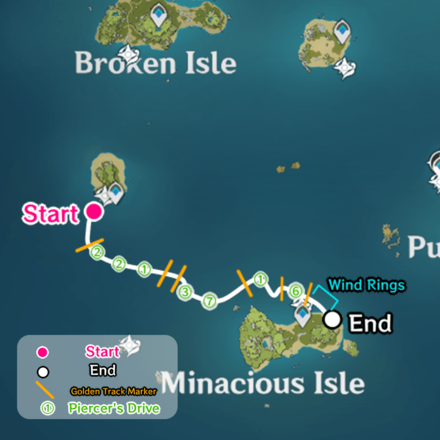 Genshin - Surfpiercer 1 Route Map