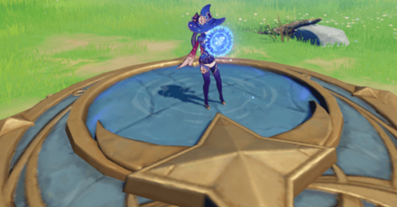 Genshin - Mona Blue Platform in Minacious Isle