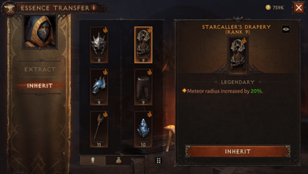 Essence Transfer - Pick an Item to Inherit