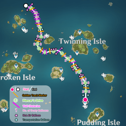 Genshin - Surfpiercer 5 Route Map