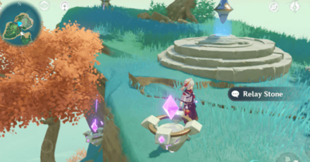 Genshin - Grab the relay stone near the Waypoint