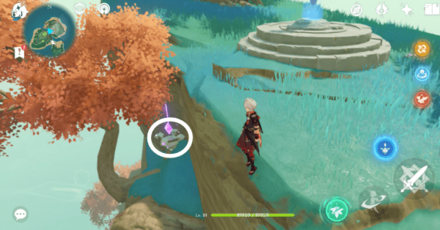 Genshin - Get the relay stone by the edge of the mountain