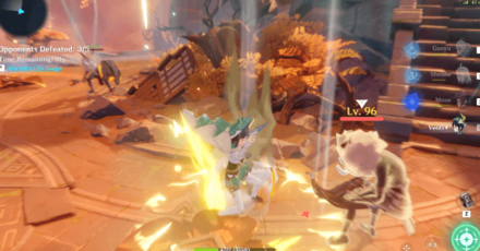 Genshin - Xinyan Domain plunging attacks are strong