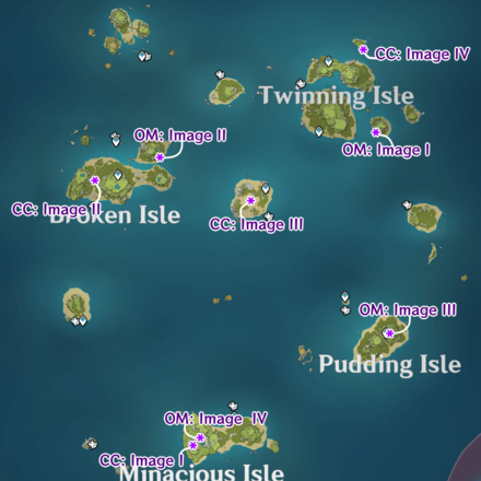 Genshin - Imaging Conches - All Imaging Conch Locations Map