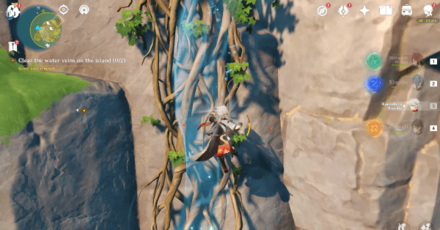 Genshin - Climb the Vines up the Mountain