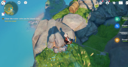 Genshin - Treasure Chest then Destroy the Rock