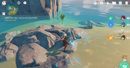 Genshin - Break the Rock in front of a Pinwheel