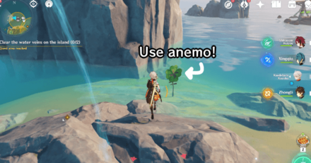 Genshin - Use Anemo on the Pinwheel