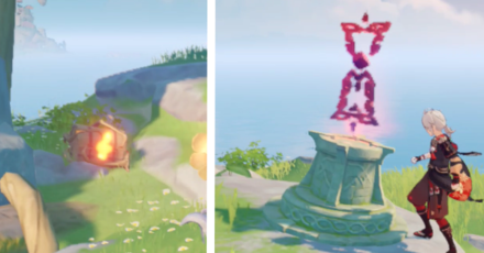 Genshin - Melodic Harp Puzzle West 2 - Two Puzzles to Solve