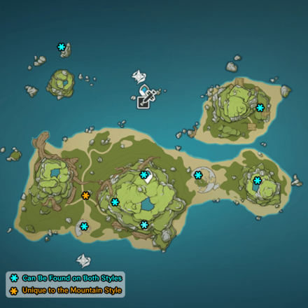 Genshin - Broken Isle Melodic Harp Map Locations  - Broken Isle 2