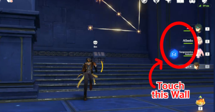 Genshin - Touch the Wall to reveal a secret passage