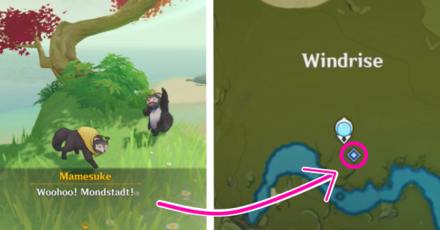 Genshin - Step 20 - Talk to the Bake-Danuki and Head to Mondstadt