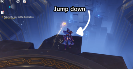 Genshin - Jump down the Invisible Bridge,move:show