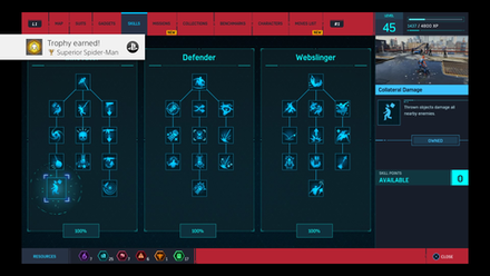 Spider-Man All Skills Unlocked