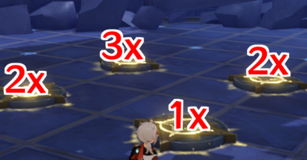 Genshin - The Ancient Azure Stars Door 1 - Platform Puzzle