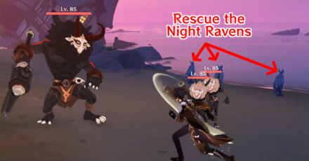 Genshin - Night Raven Puzzle 3 Solution - Defeat the enemies and rescue the night ravens