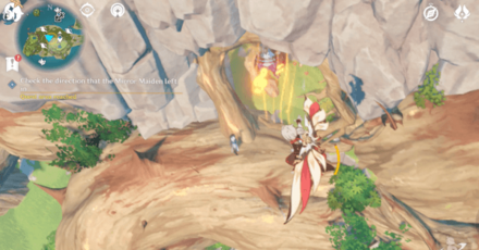 Genshin - Step 2 - Check the Direction that the Mirror Maiden Left in