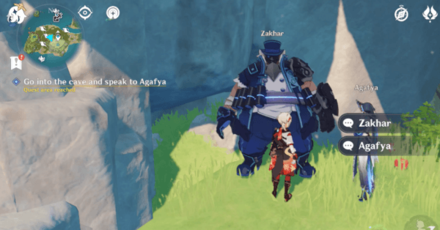 Genshin - Step 4 - Go into the cave and speak to Agafya