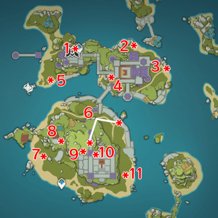 Genshin - Night Raven Puzzle Locations