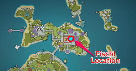 Genshin - Fischl Location in Twinning Isle