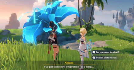 Genshin - Xinyan by the Frozen Soul flower