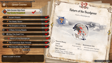 MH Rise Sunbreak - HR 8 Bazelgeuse Quest