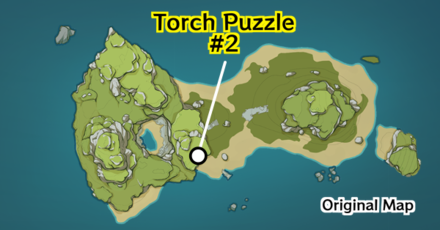 Genshin - Minacious Isle Torch Puzzle 2 - Location