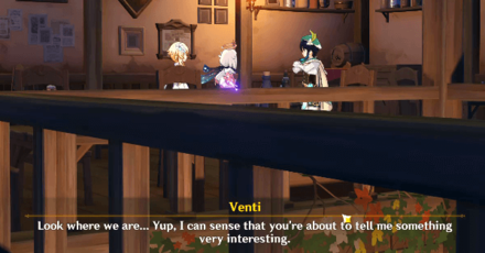 Genshin - The Golden Apple Vacation Returns - Go to the second floor to talk to Venti