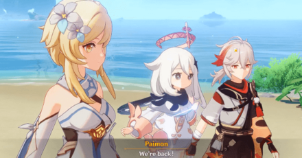 Genshin - The Golden Apple Vacation Returns - Go back to the initial camp island