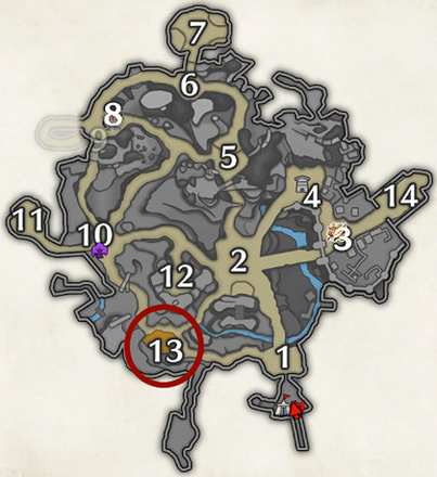 MH Rise Sunbreak - Thornytoad Location at Area 13 in the Citadel