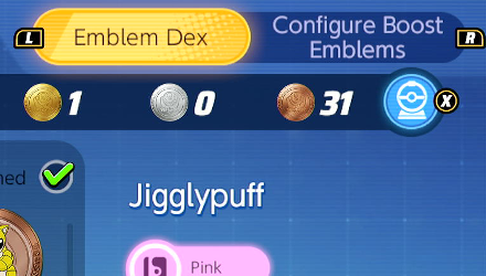 Pokemon UNITE - Boost Emblems - Go to Emblem Dex
