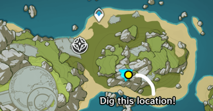 Genshin - Minacious Isle Astral Puzzle #7 - Map to Dig