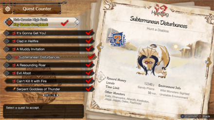 MH Rise Sunbreak - HR 7 Diablos Quest