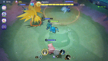 Pokemon UNITE - Boss Rush Zapdos Charge Beam .gif