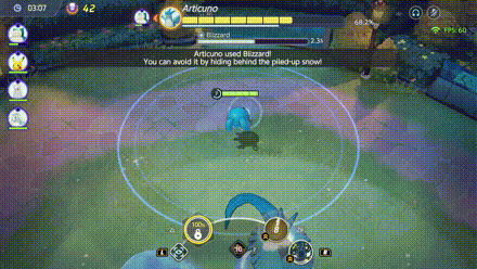 Pokemon UNITE - Boss Rush Articuno Blizzard.gif