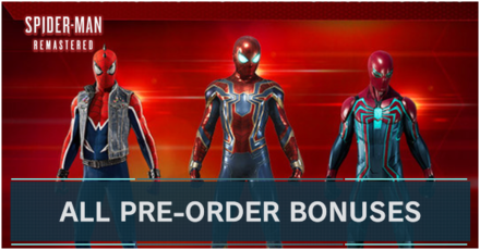 Spider-Man Remastered All Pre-Order Bonuses