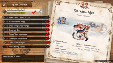 MH Rise Sunbreak - HR 6 Rathalos Quest