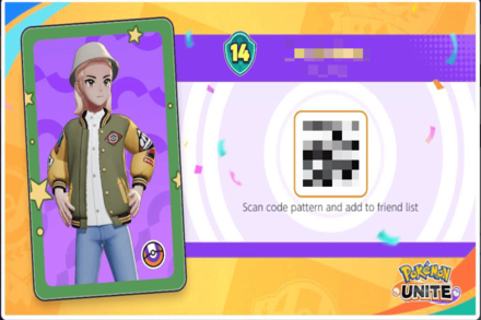 Pokemon UNITE - How to Add Friends - QR Sample