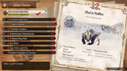 MH Rise Sunbreak - HR 7 Magnamalo Quest